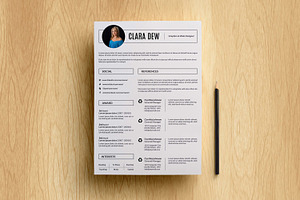 3 Page Resume Template-V025