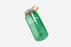 Wide Mouth Water Bottle Mockup Vol.1