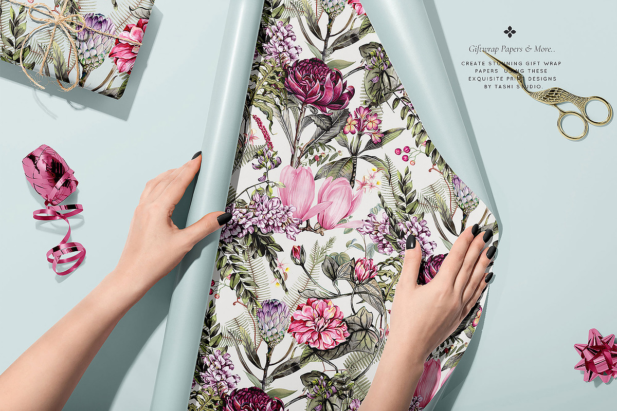 Soft Blossom Watercolor Floral Print, a Pattern Graphic by TSTUDIO (Photo 8 of 10)