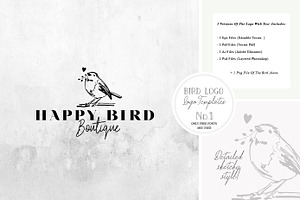 Bird Logo -Sketchy Artistic style 1