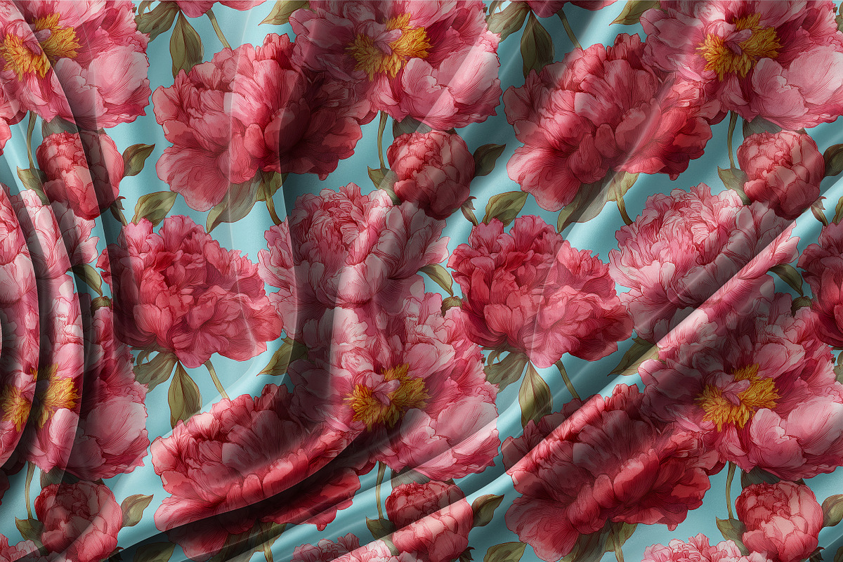 POET'S PEONY Seamless Pattern, a Pattern Graphic by AYAKA Studio Co. (Photo 3 of 9)