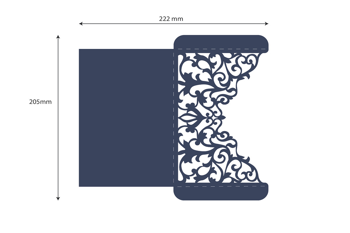 Laser cut invitation card template, an Invitation Template by MARIA KOLYADINA (Photo 3 of 3)