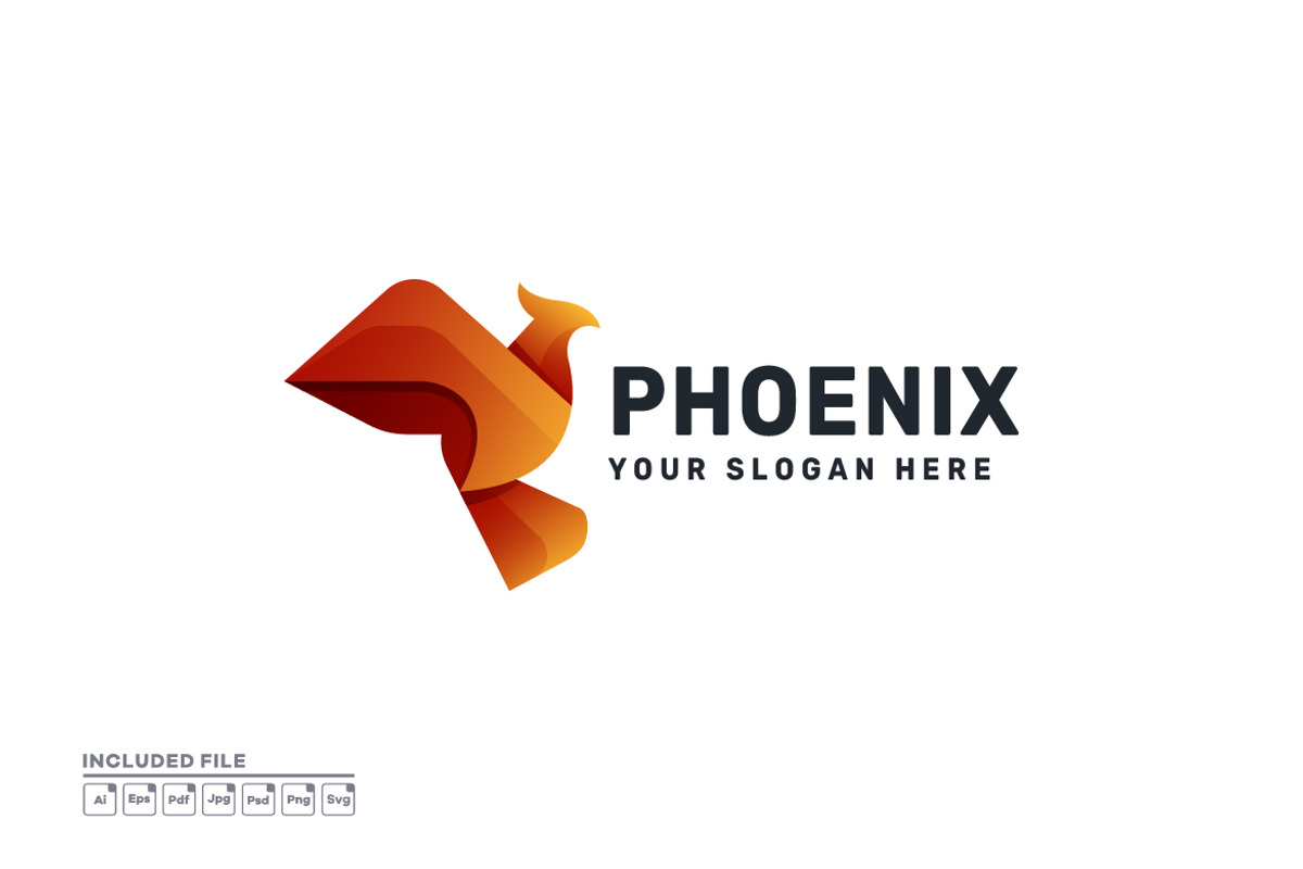 Phoenix Gradient Logo Vector, a Branding & Logo Template by yuanesei
