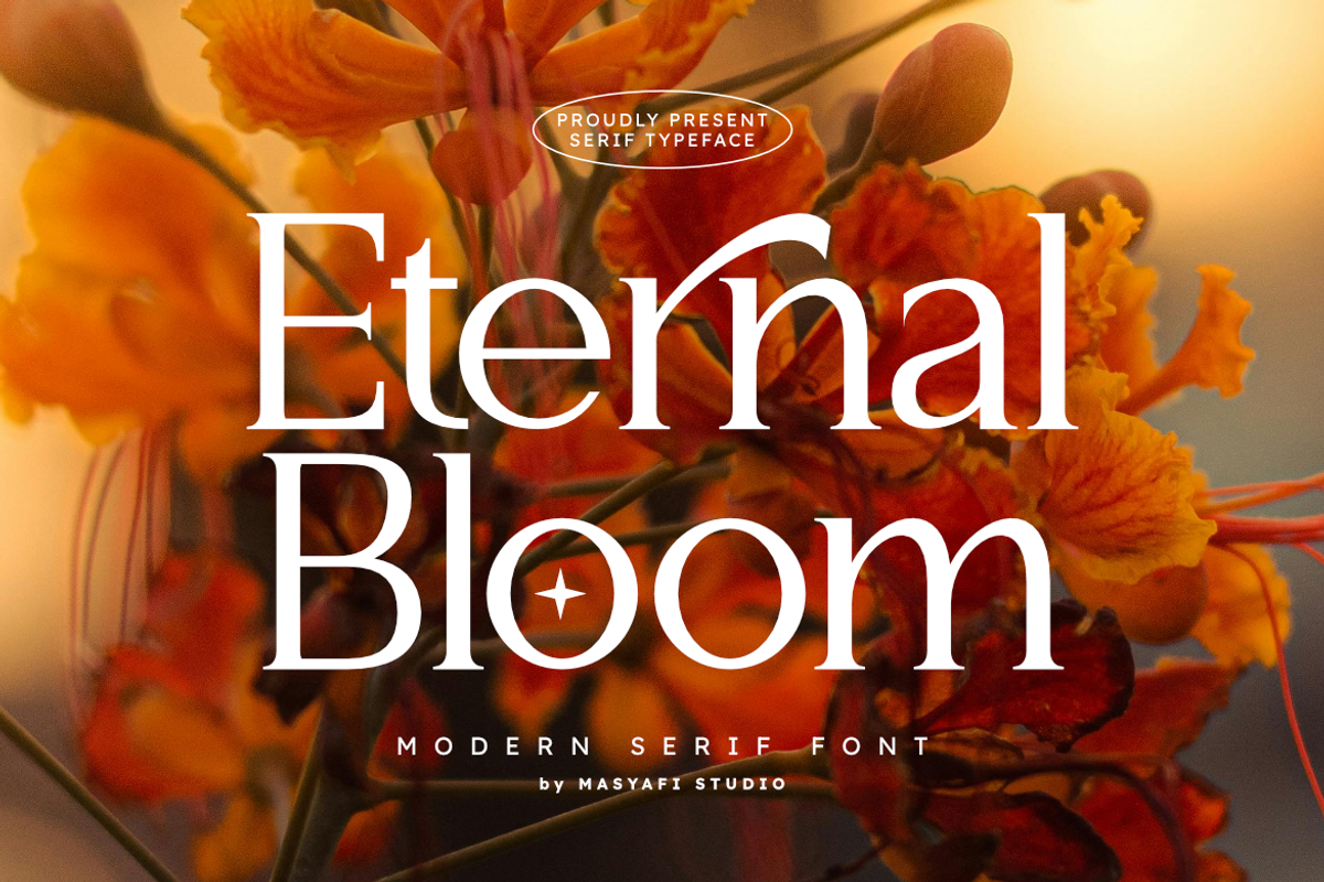 Eternal Bloom - Modern Serif Font, a Serif Font by Masyafi Studio (Photo 1 of 9)