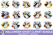 Halloween Ghost Clipart Bundle, a Graphic by crative8112 (Thumbnail 1 of 11)