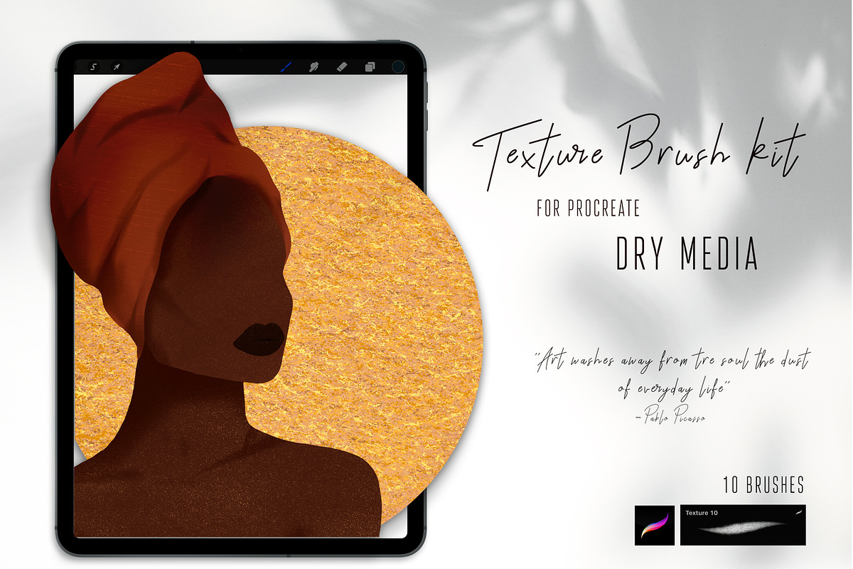 Texture Brush Kit for Procreate, a Brush Add-On by Polli Deeva (Photo 1 of 5)