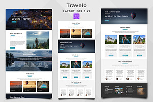 Travelo - Divi Theme Layout