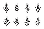 Rustic Wheat Silhouette Design, an Illustration by hafijul (Thumbnail 2 of 9)