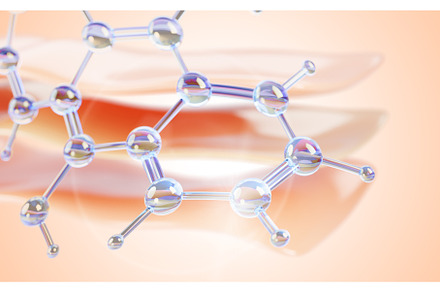 3d dna molecular structure with skin, a Healthcare Illustration by Marozhkastudio
