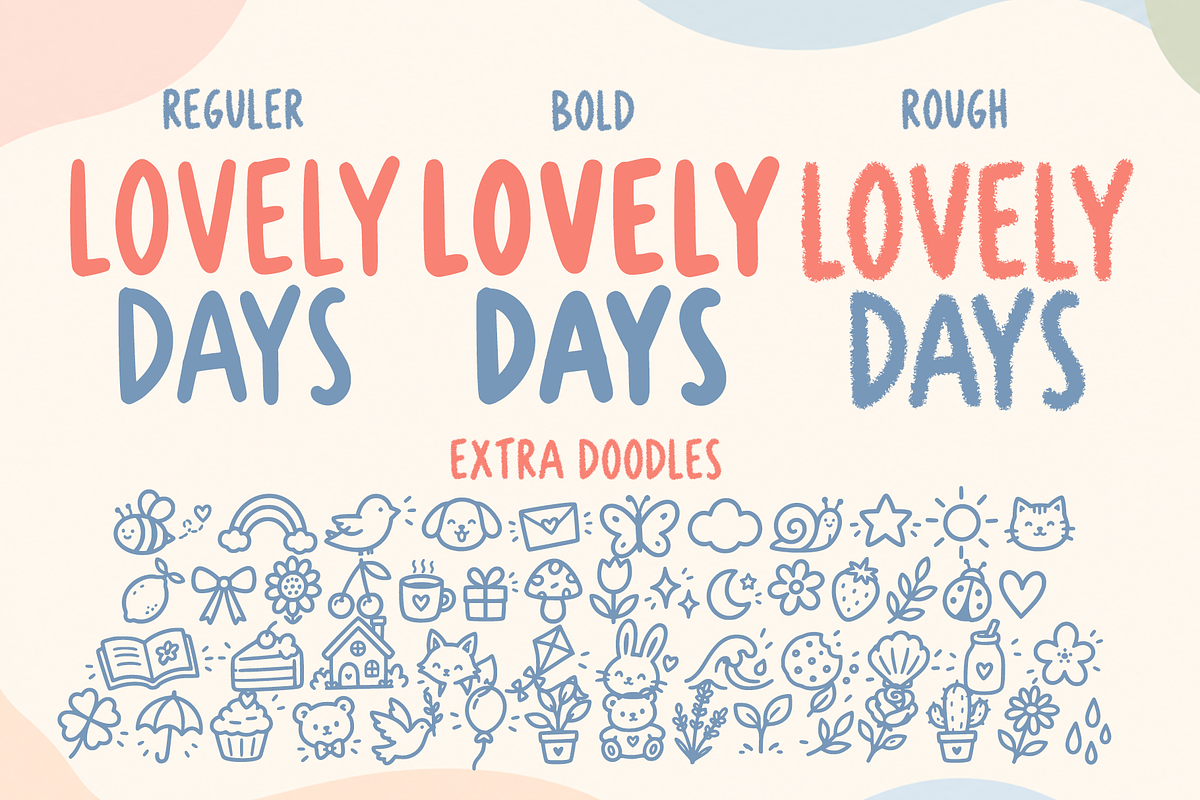 Lovely Days – Playful Font, a Handwritten Font by cocodesign (Photo 2 of 8)