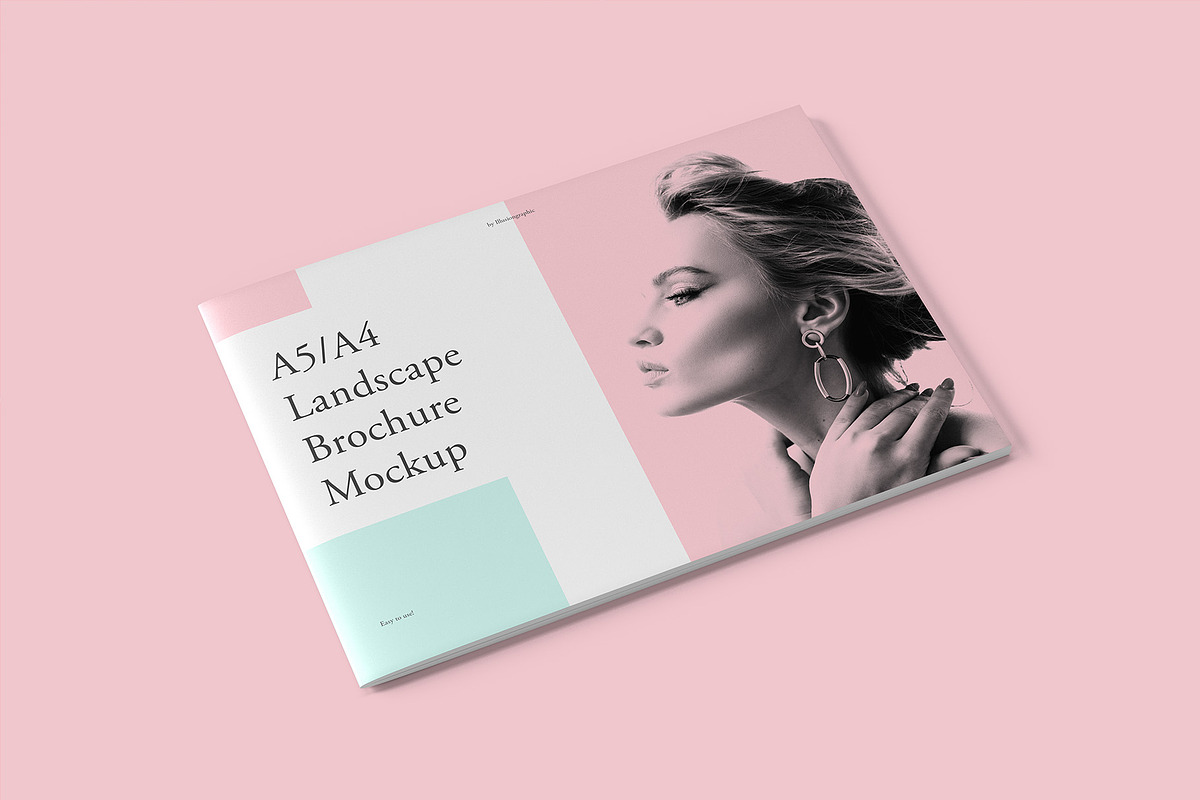 5 A4 Landscape Brochure Mockup, a Books & Magazine Mockup by Illusiongraphic (Photo 2 of 25)