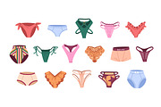 Female lingerie set + backgrounds, an Object Illustration by PaperTrident (Thumbnail 4 of 10)