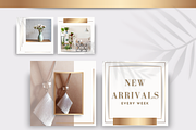 White and Gold Instagram Templates, a Social Media Template by Innova Studio (Thumbnail 8 of 9)