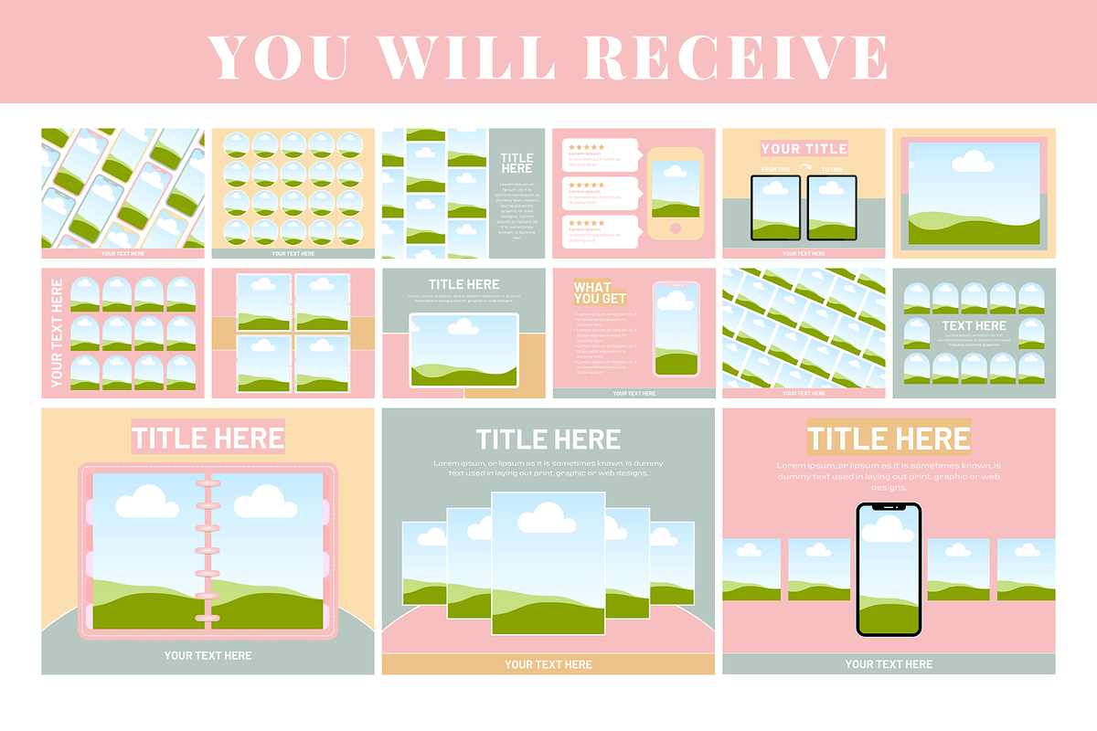 Pastel Etsy Listing Templates, a Branding & Logo Template by SunshineStudioBoutique (Photo 3 of 8)