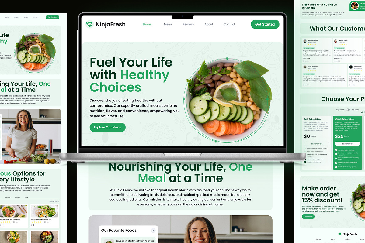 NinjaFresh Healthy Food Landing Page preview 7