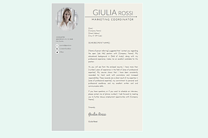 Giulia Rossi Resume Template Cover