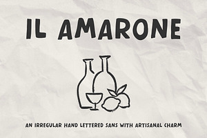 Il Amarone Hand Lettered Sans