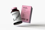 Vitamins | Supplement Bottle Mock-Up, a Cups & Container Mockup by TSOBG (Thumbnail 7 of 13)