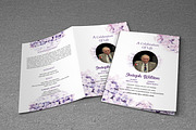 Funeral Program Template Purple, a Brochure Template by Madhabi Studio (Thumbnail 1 of 5)