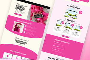 Pink Sales Page Showit Template