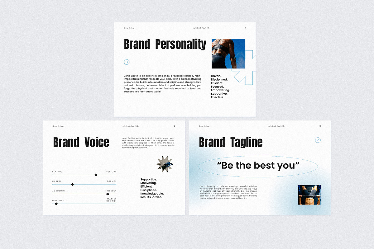 Personal Trainer Brand Guidelines, a Branding & Logo Template by AndrewPixel (Photo 5 of 14)