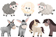 Cute farm animals, an Animal Illustration by LikaYu (Thumbnail 5 of 6)