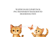 Cute Cat Clipart Set, a Decorative Illustration by Pati Charm Studio (Thumbnail 4 of 8)
