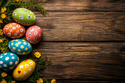 easter eggs on a wooden table, a Holiday Photo by VetalStock (Thumbnail 3 of 7)