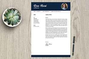 Resume Template 2 Page Pack Rose