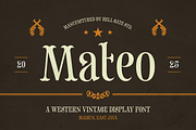 Mateo a Western Vintage Display Font, a Serif Font by GRVS Studio (Thumbnail 1 of 4)