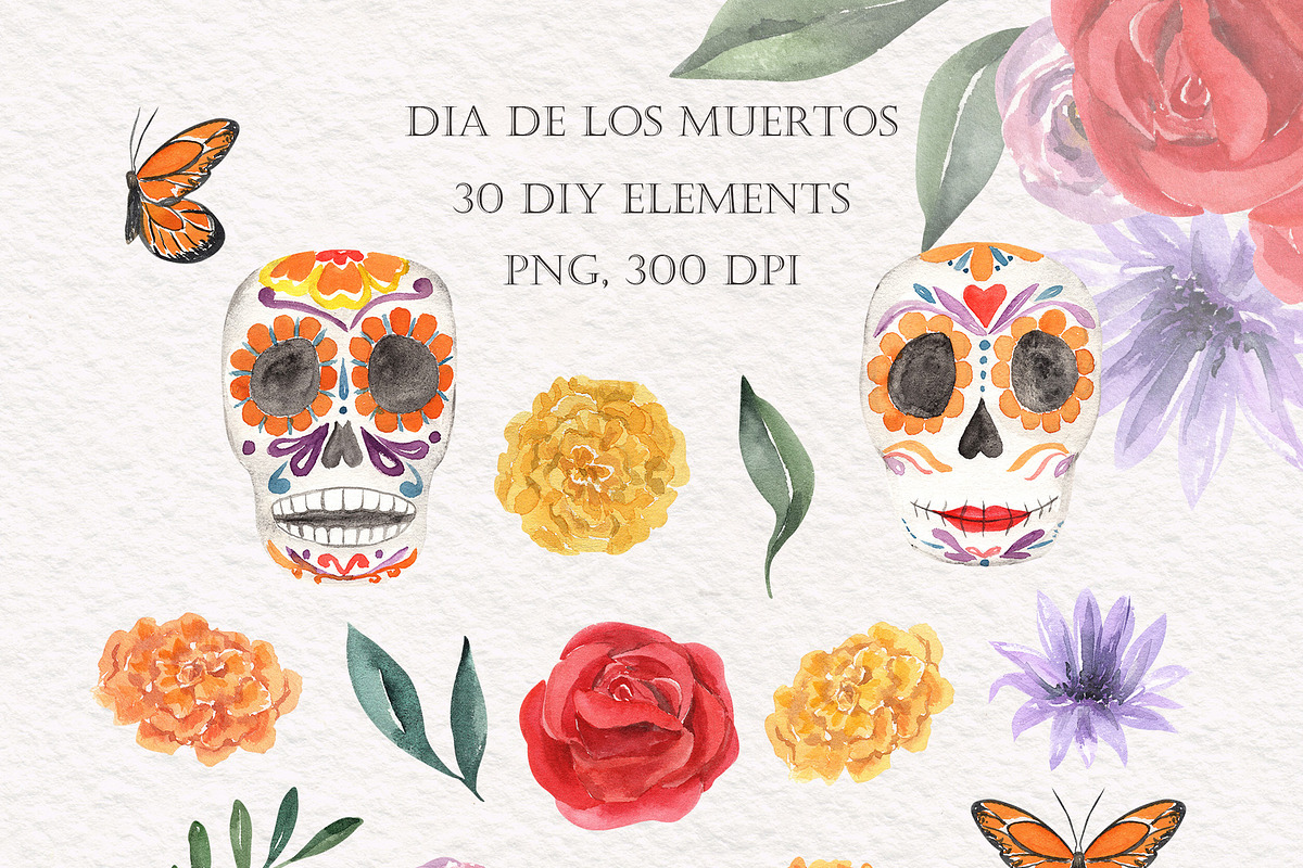 Dia de los Muertos Sugar Skulls, a Decorative Illustration by Catch the Dream Art (Photo 10 of 11)
