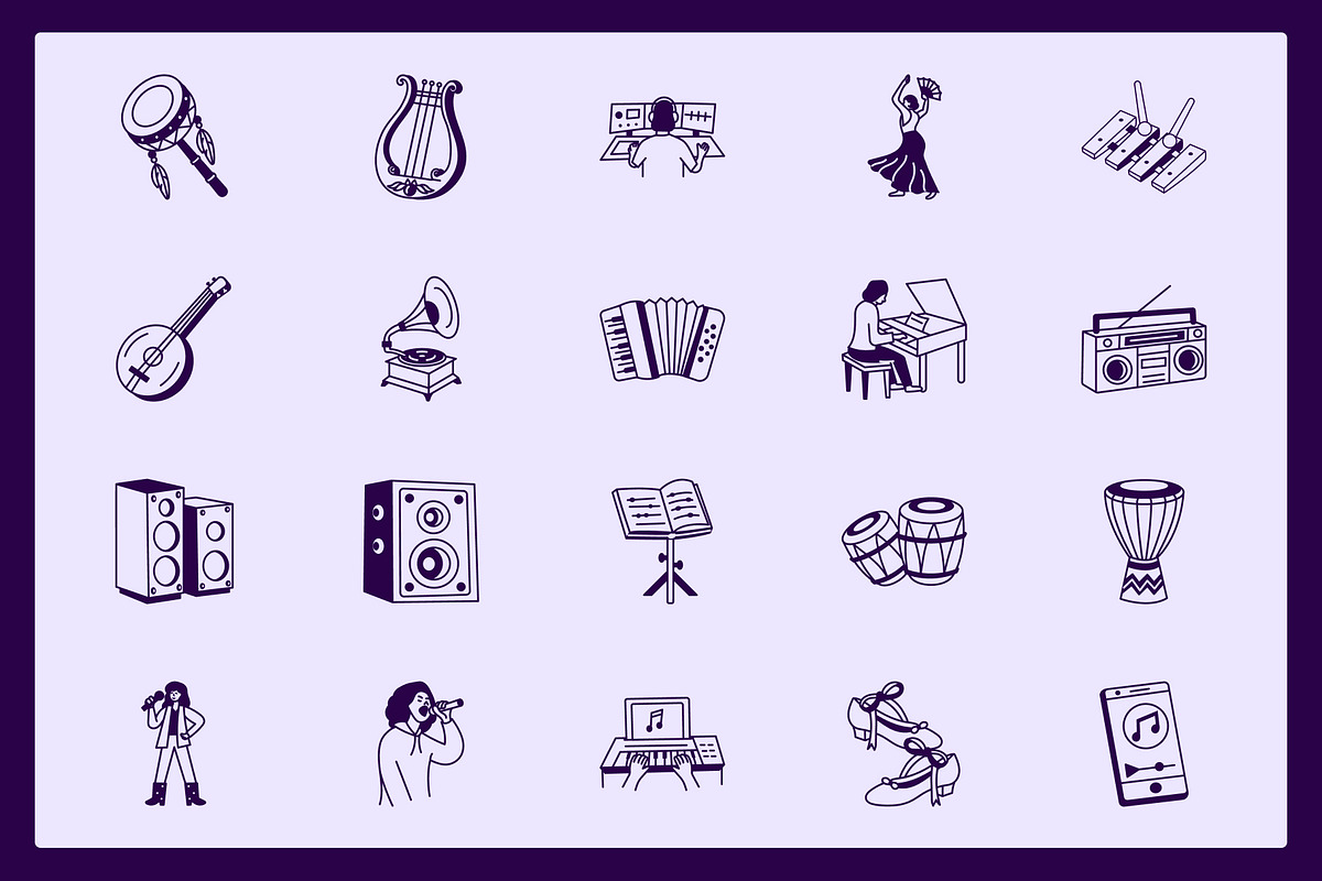 Music Doodles, an Outline Icon by Vectors Market (Photo 5 of 9)