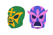 Mexican luchador masks set, a Sport Illustration by Good Studio (Thumbnail 2 of 6)