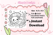 Cozy Axolotl Moments Cute & Comfy, an Animal Illustration by Design Zone (Thumbnail 3 of 4)