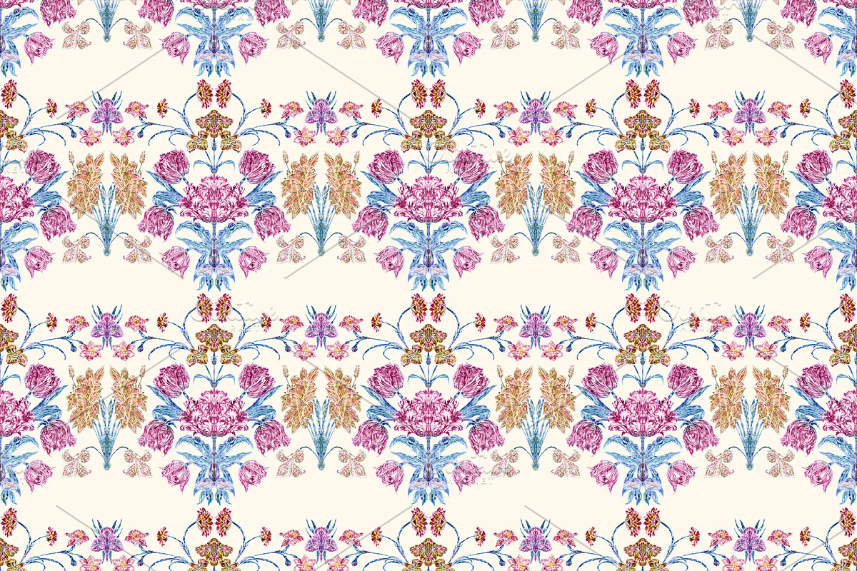 Modern Vintage floral pattern, a Pattern Graphic by YvY (Photo 6 of 7)