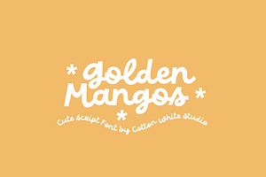 Golden Mangos Cute Script Font, a Script Font by Sofia Skoog