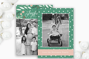 Pink Christmas Card Template