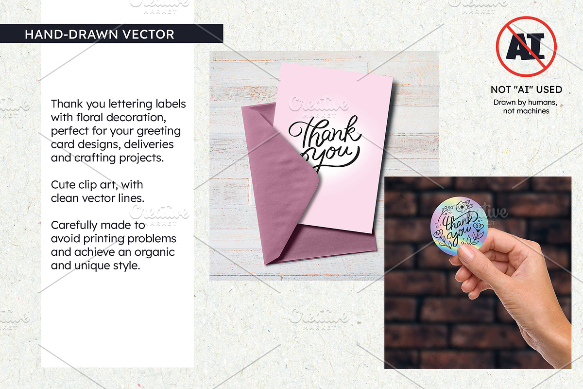 Thank You Labels, a Decorative Illustration by insemar (Photo 2 of 4)