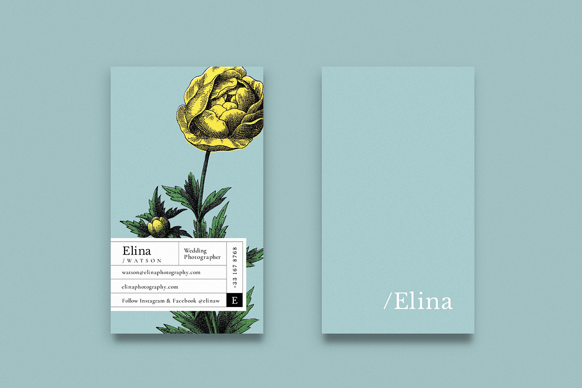 Elina business card, a Business Card Template by 1948 Creative Co. (Photo 1 of 4)