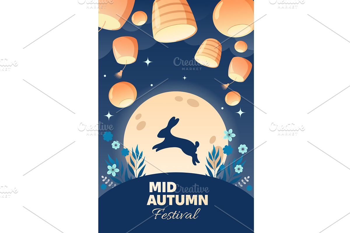 Mid Autumn Festival Poster Design, an Illustration by JeanBet