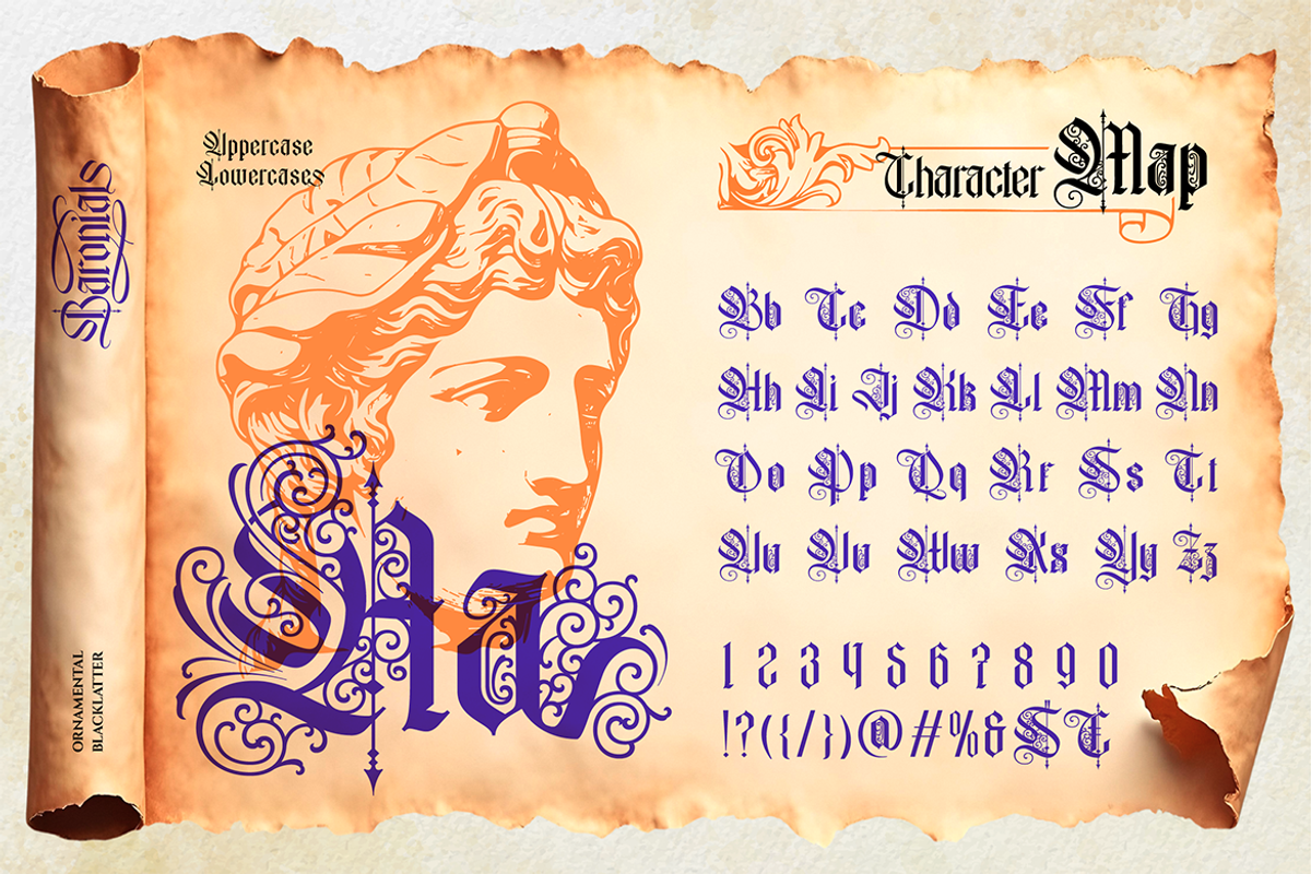 Baronial, a Blackletter Font by Burntilldead (Photo 2 of 13)