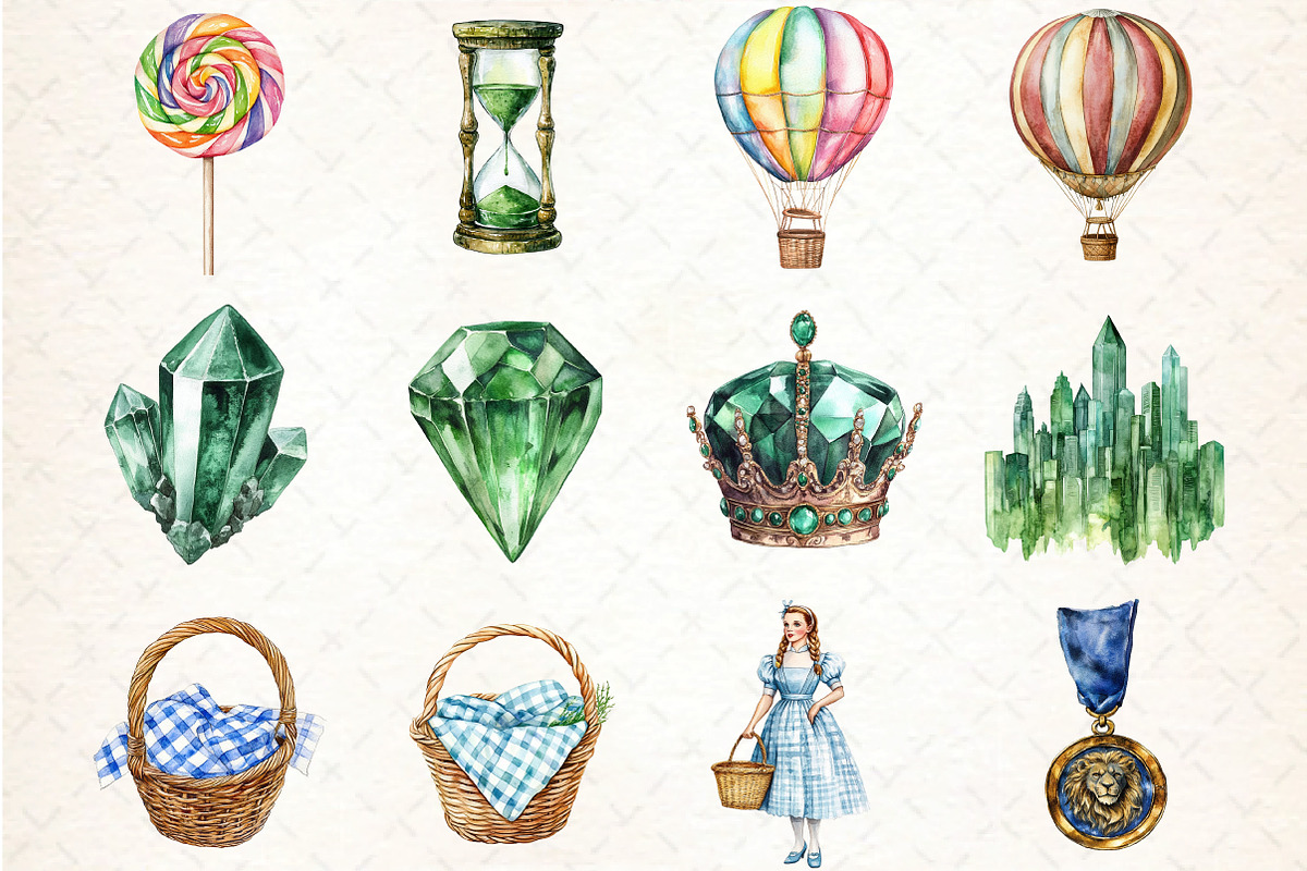 Vintage Wizard of Oz Clipart, an Illustration by DreamCafeArt (Photo 3 of 4)