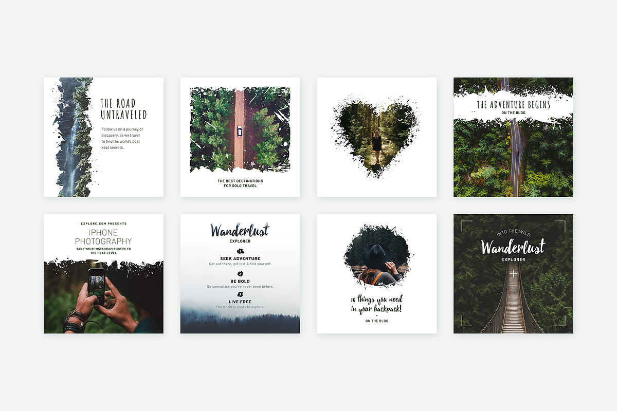 Instagram Posts Forests | CANVA, a Social Media Template by Poego Social