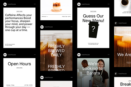 Coffee Shop Social Media Kit | Canva