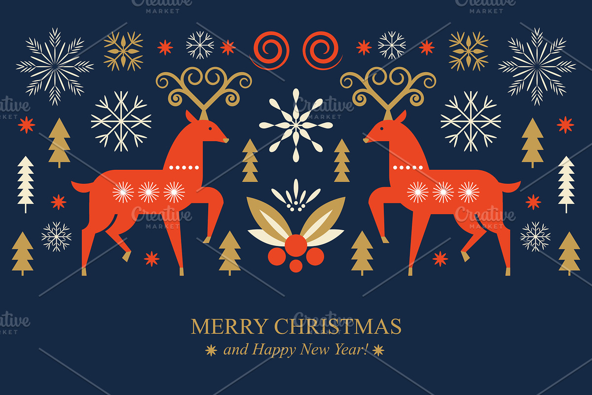 Christmas and New Year Ornament, a Seasonal Illustration by lenlis (Photo 1 of 5)