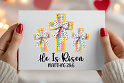 He is risen Christian Easter PNG, an Illustration by Canvas Craft (Thumbnail 5 of 7)