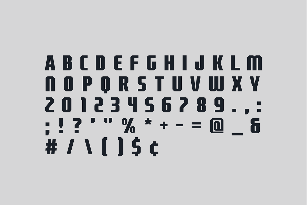 Ared-Blocky Condensed Display Font, a Sans Serif Font by Ebad Designs (Photo 2 of 7)