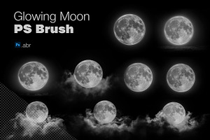Glowing Moon PS Abr  Brushes