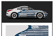Rustic American Flag Car Wrap, an Object Illustration by CarWrap design (Thumbnail 3 of 3)