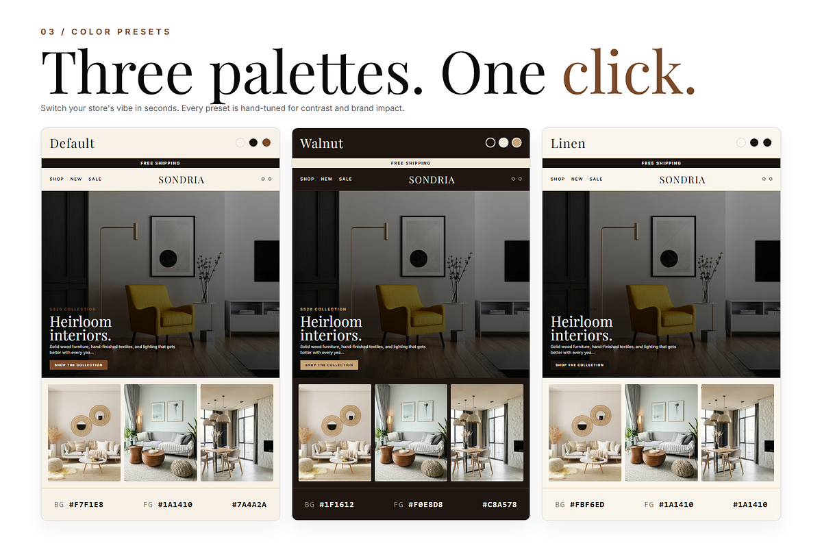Sondria Shopify Theme, a Shopify Template by Ibnul Jaif Farabi (Photo 3 of 8)